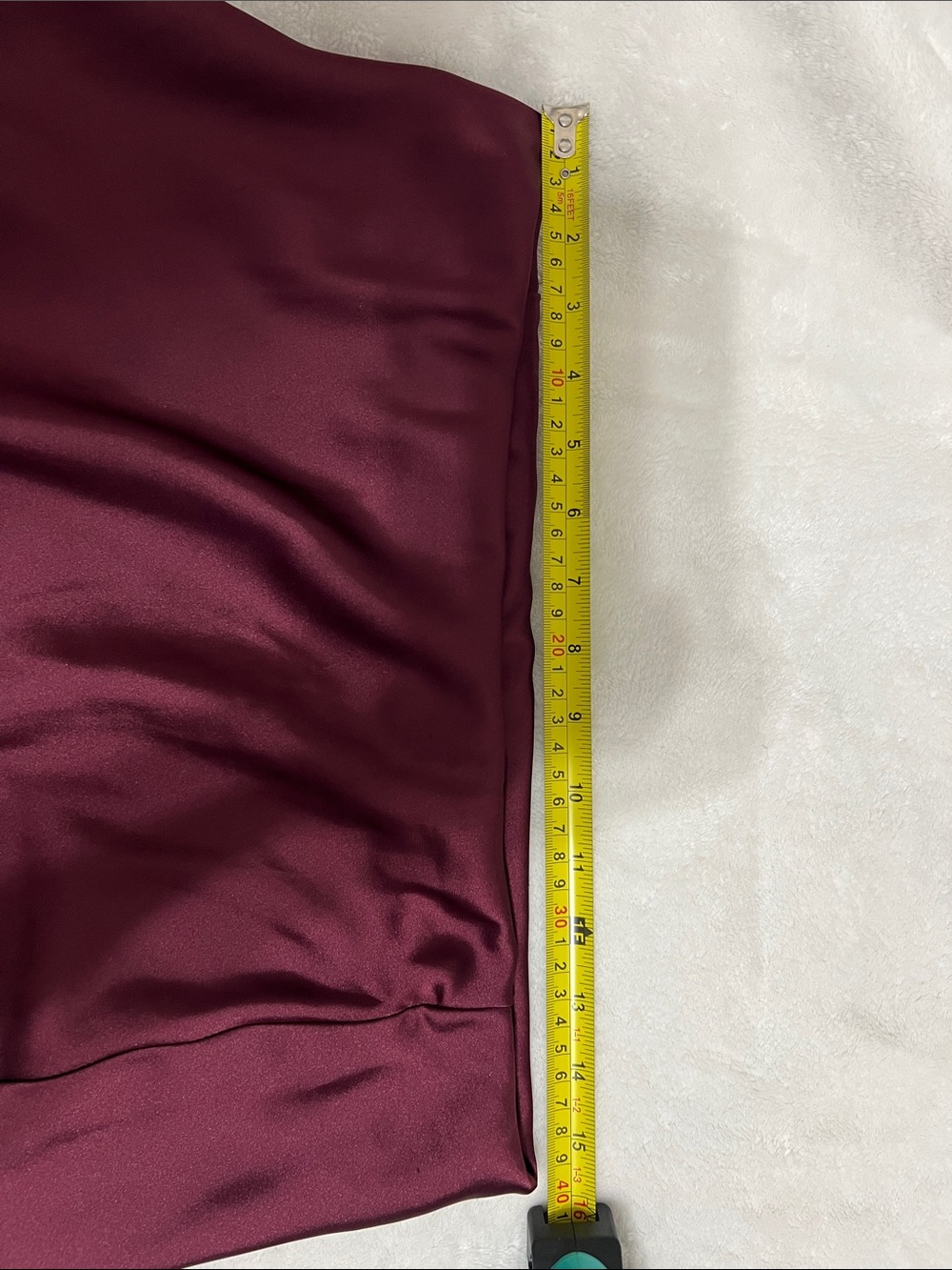 Zara Satin Midi Skirt - Wine - Picture 4 of 4